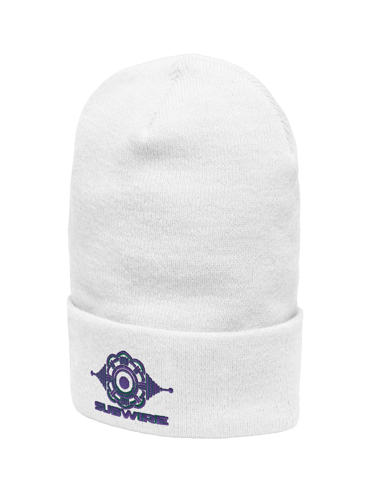SUBWIRE Purple Logo Beanie - White product image (2)