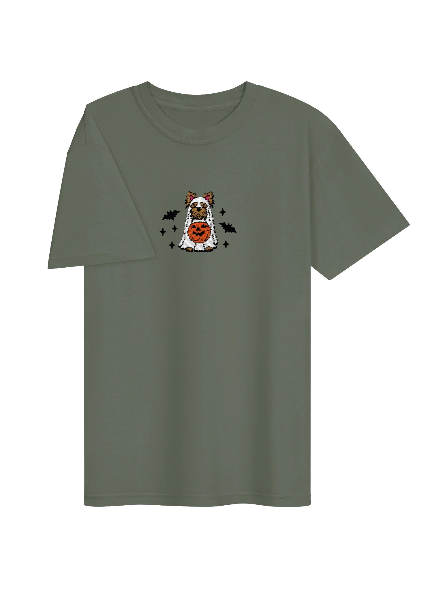 Halloween Yorkshire Terrier(Brown) Embroidered T-Shirt product image (6)