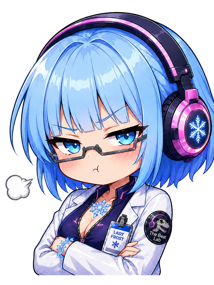 Lady Frost Annoyed Emote - Die Cut Sticker product image (1)