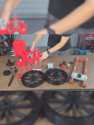 LEGO Hit-&-Miss Engine Assembly | Red Flyer Watch the full vid on my yt: https://youtu.be/78WE0EAQ-Z0 #legoengine #lego #hitandmiss #legovacuumengine