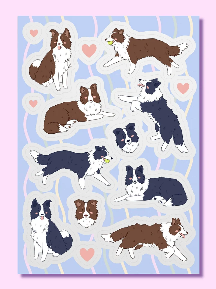 Border Collie Love Sticker Collection product image (1)