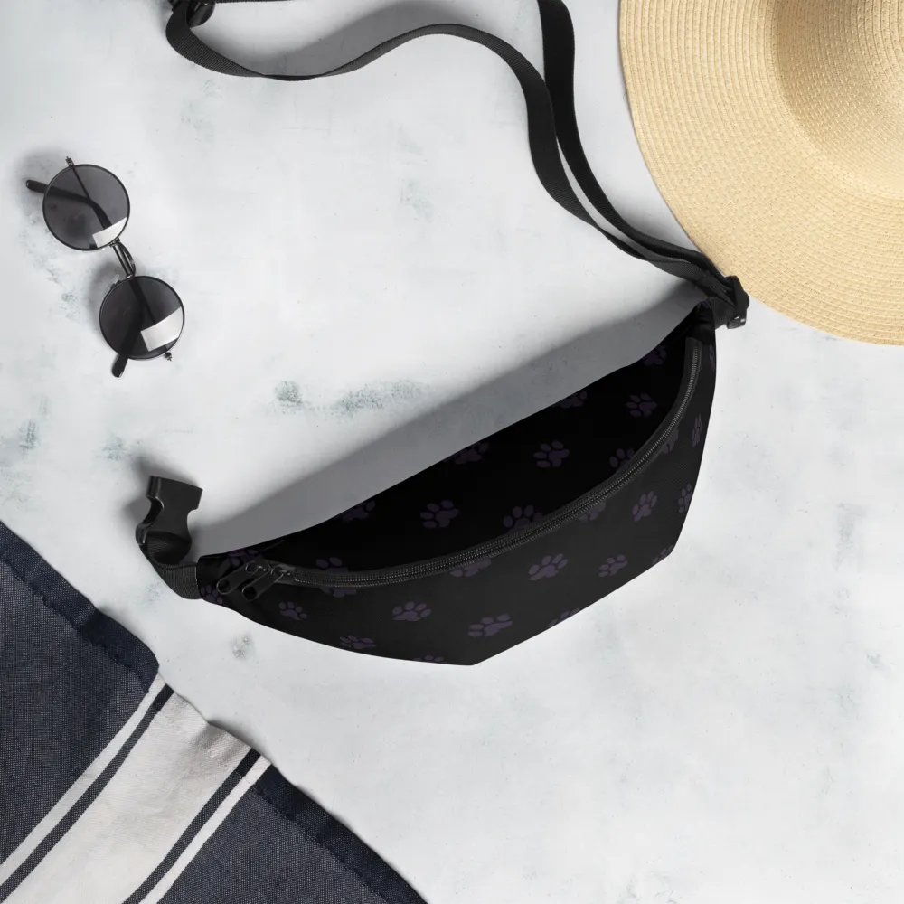 Black Paw Print Fanny Pack product image (4)