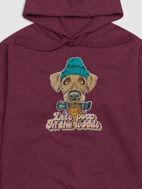 Camping Dog - Let's poop in the Woods All Colors Large Print product image (2)