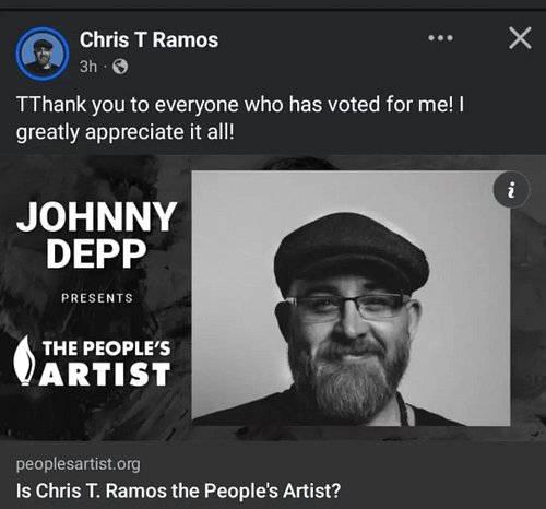 If everyone could vote for my brother Chris T. Ramos Id appreciate it! He is an amazing photographer.
#peoplesartist #peoples...