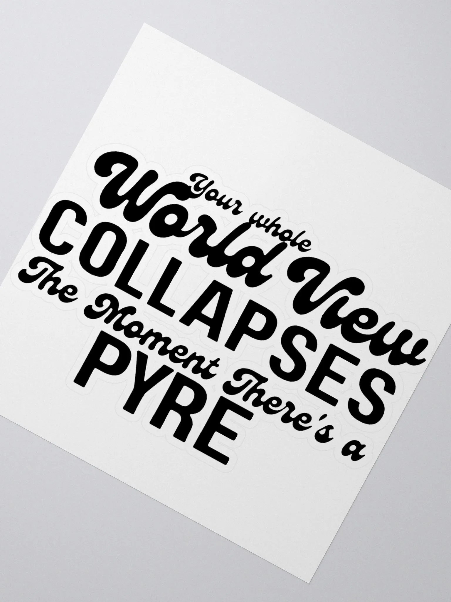 Whole world View Set On Fire | Kiss Cut Stickers by Allcolor product image (2)