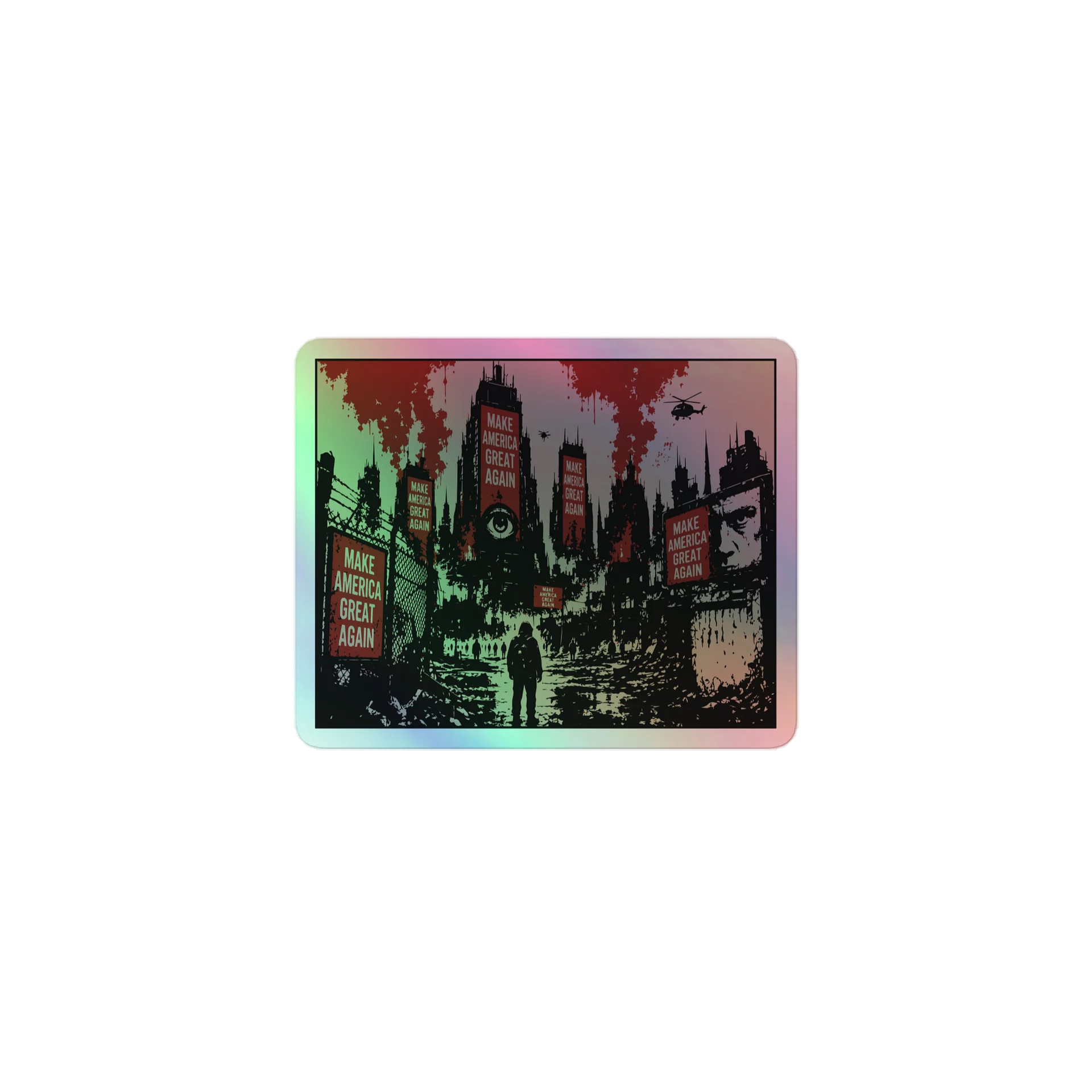 Dystopian Hellscape - Shiny Sticker product image (1)