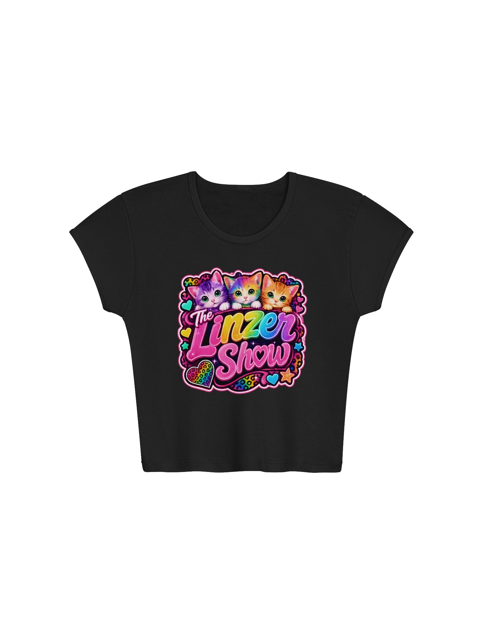 The Linzer Show Rainbow Kittens Baby Tee product image (1)