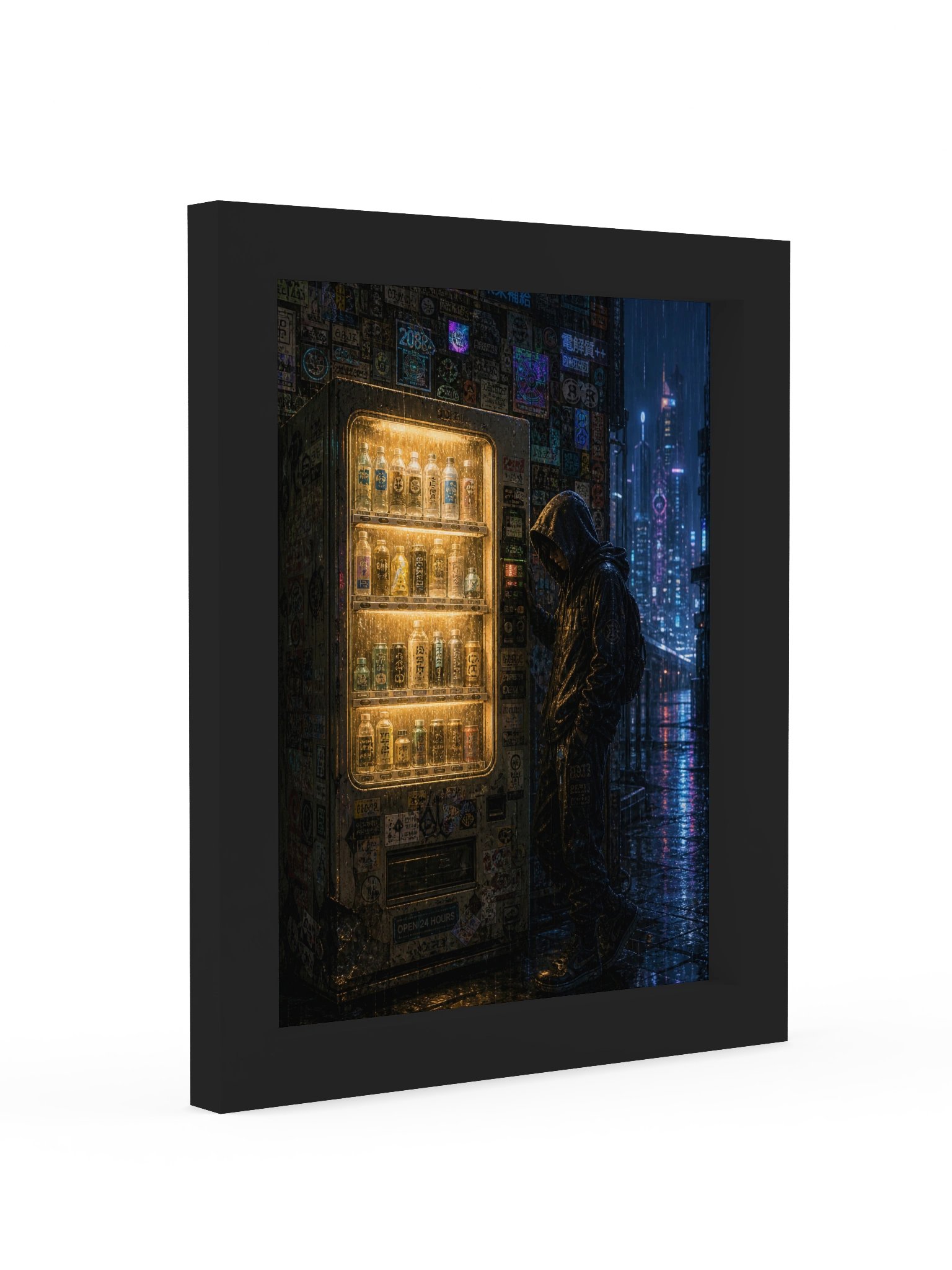 Neon Rain Vending Machine Poster product image (9)