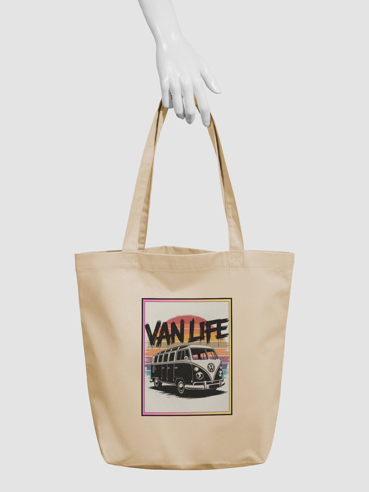 Cream "VAN LIFE" Organic Tote Bag product image (3)