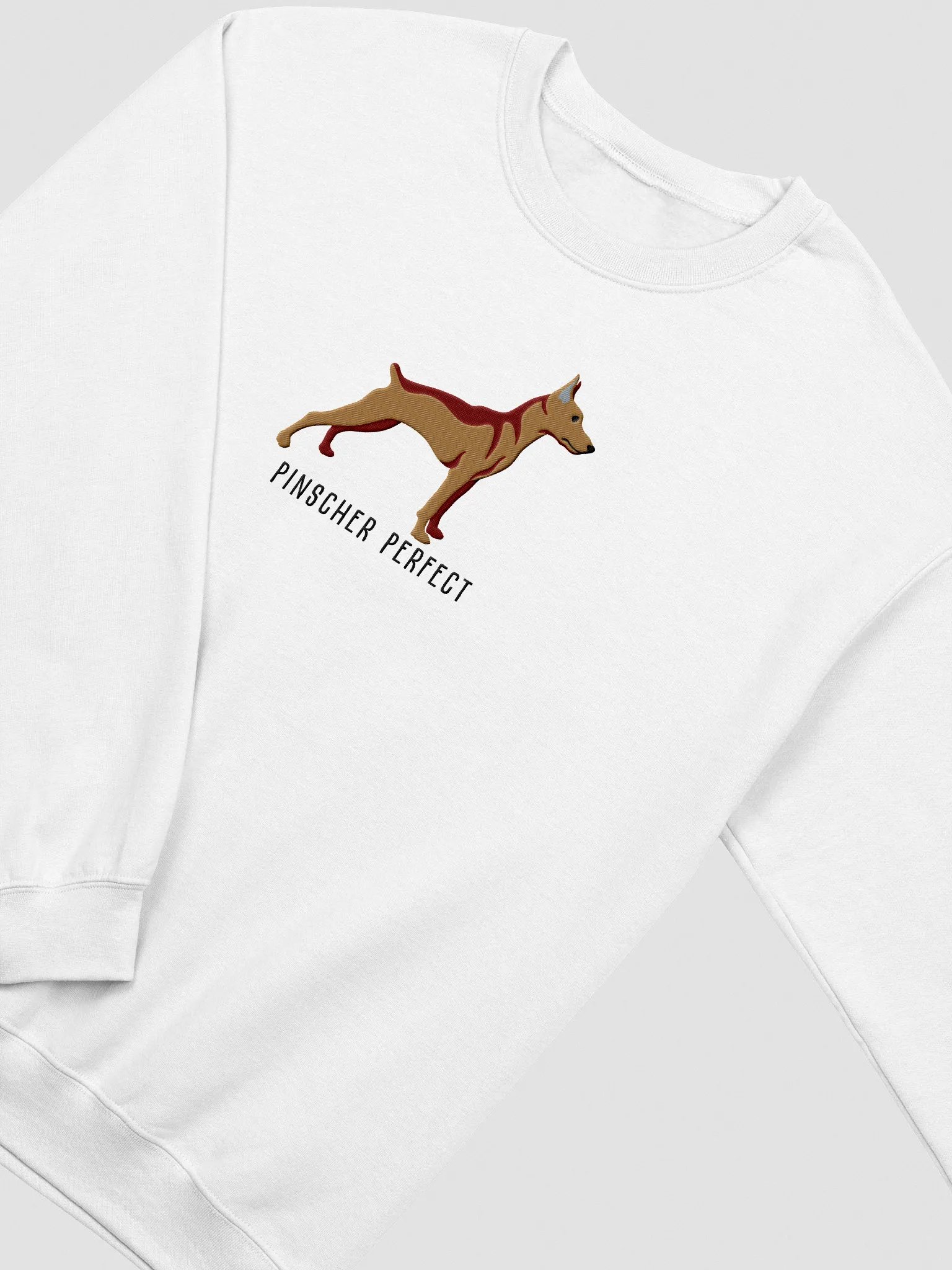 Pinscher Perfect Sweatshirt (Embroidered) of a Mini Pinscher(Tan) product image (6)