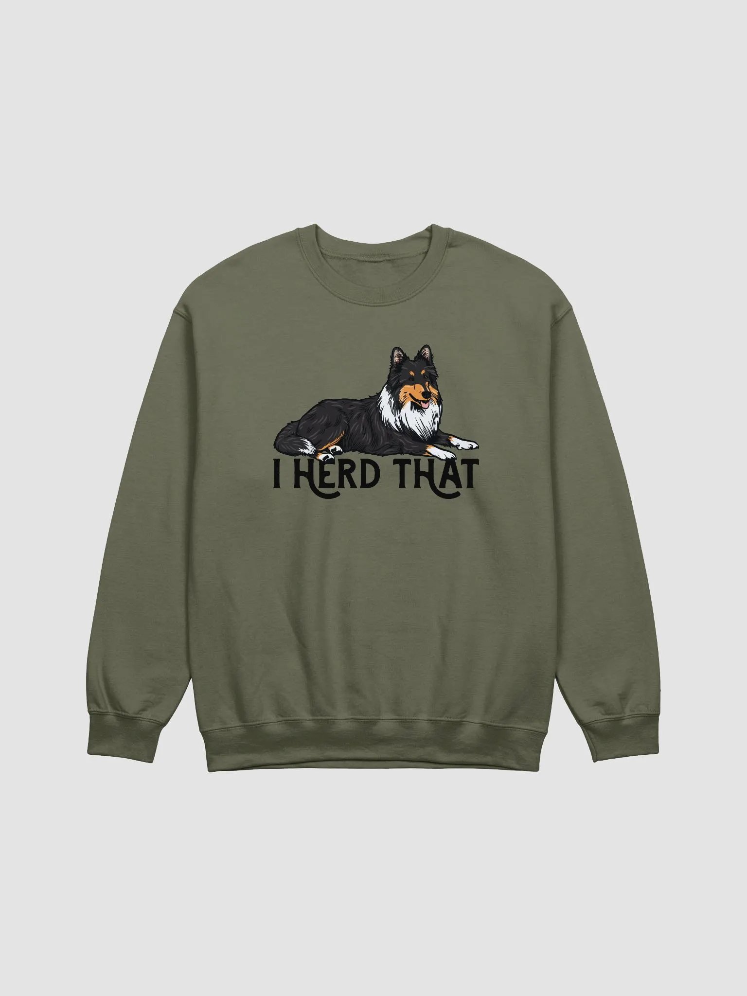 I Herd That Sweatshirt of a Shetland Sheepdog (Tricolor) | Funny T-Shirt for Sheltie Paw-rents product image (1)