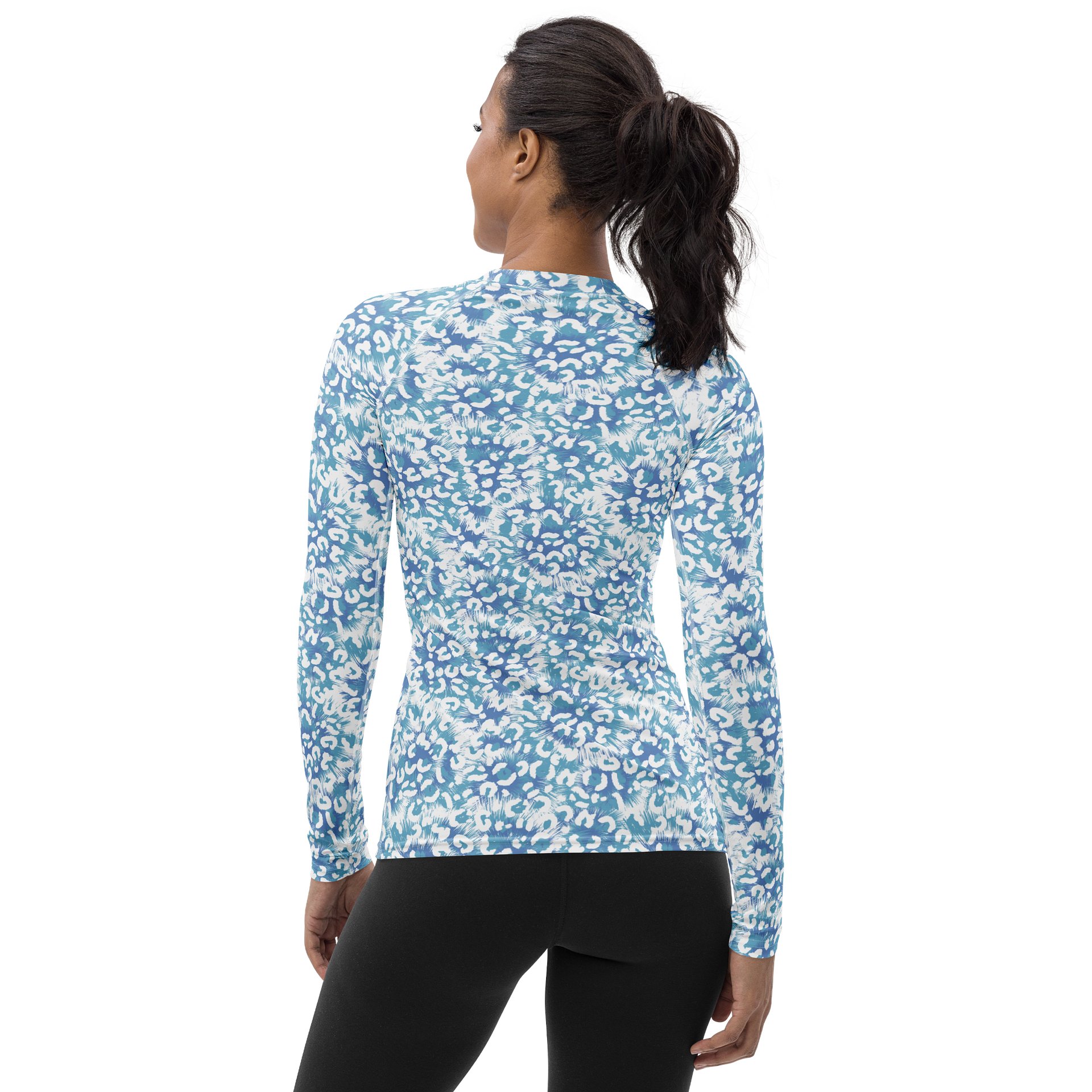 Modern Animal Print Women's Rash Guard with Tie Dye Fashion product image (2)