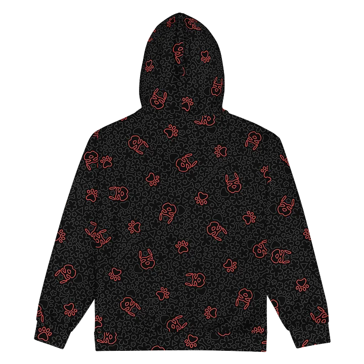 Psych Pattern Zip-Up Hoodie - Night Red product image (2)