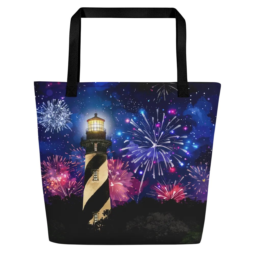 Fireworks Over St. Augustine Lighthouse – Florida Tote Bag product image (1)