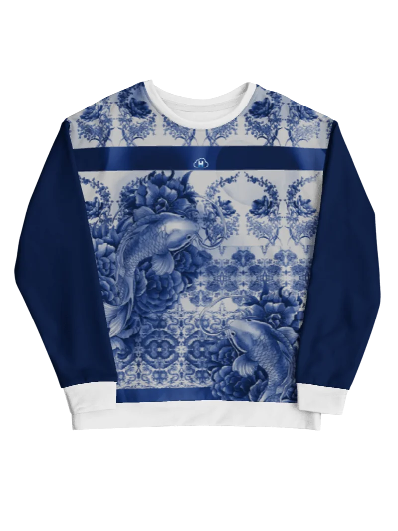 Koi-Porcelain-Recycled Unisex Sweatshirt product image (5)
