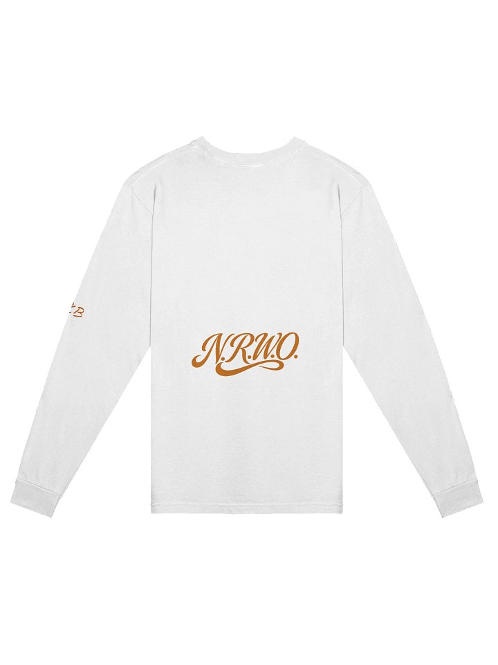 Orange Hokusai White Long Sleeve Tee product image (2)