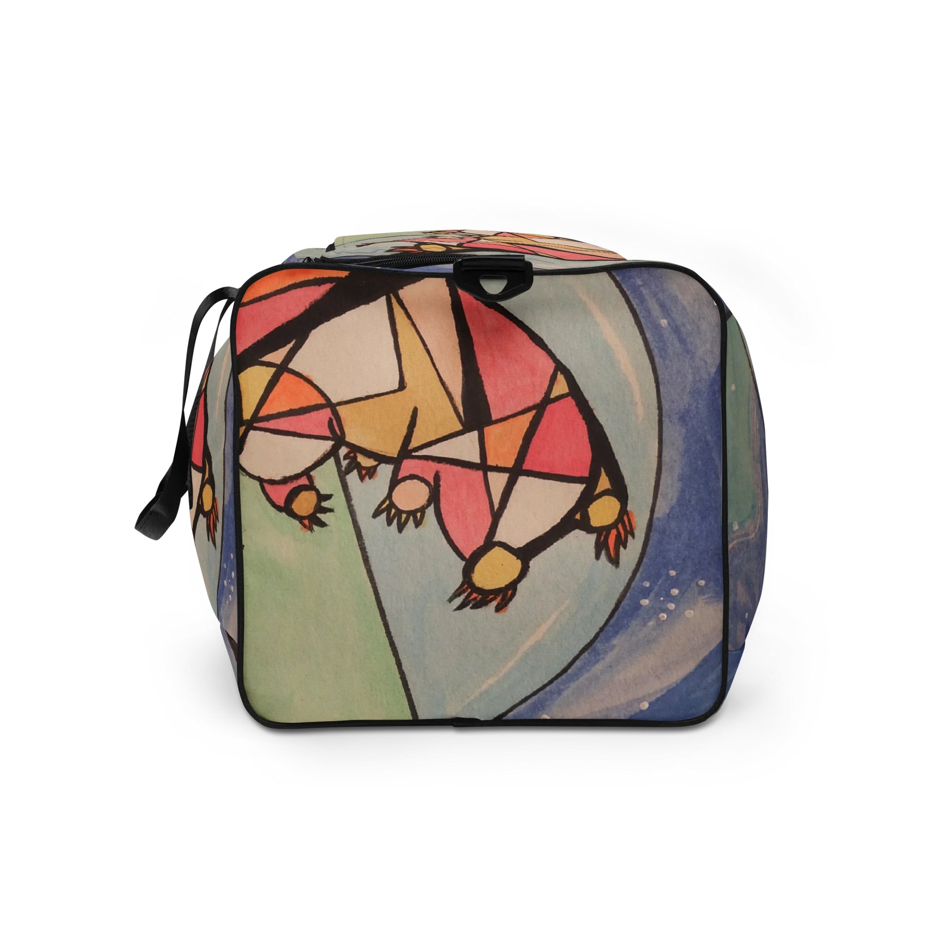 Cubism Painting: The Dream of a Tardigrade All-Over Print Duffle Bag by Sublicolor product image (9)