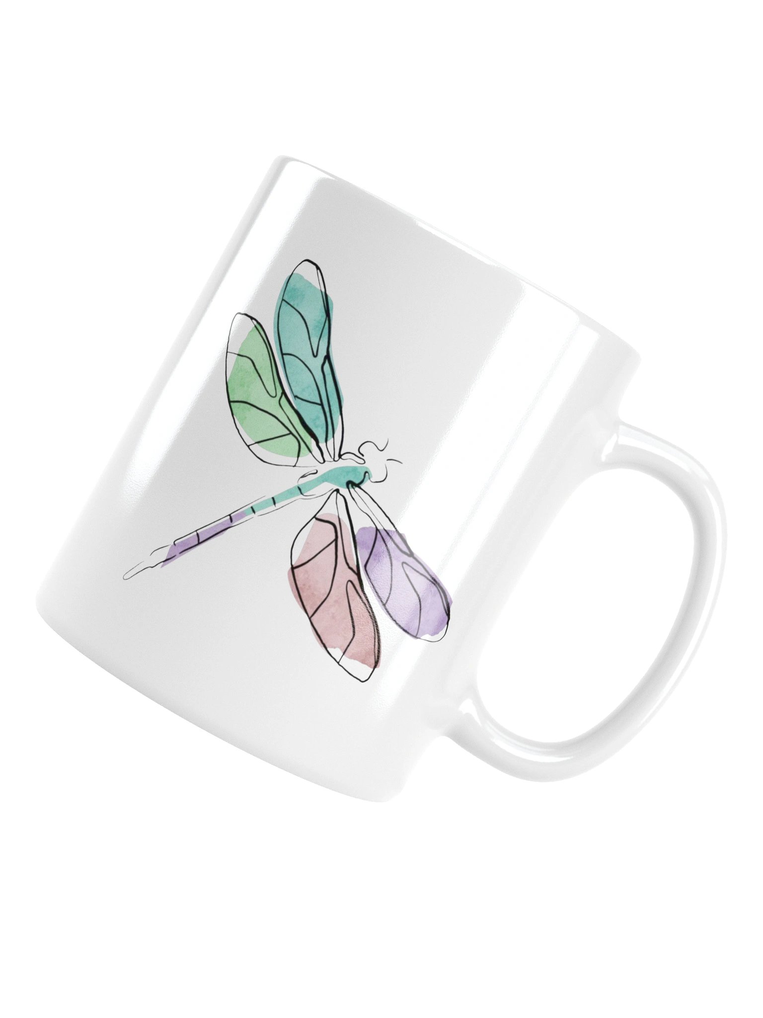 Grace in Motion Coffee Mug – Elegant Dragonfly Artwork product image (6)