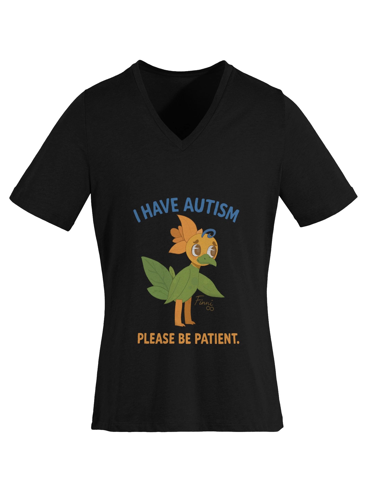 💛 Finni Says: Please Be Patient — Disney With Sean Show V-neck T-Shirt product image (6)
