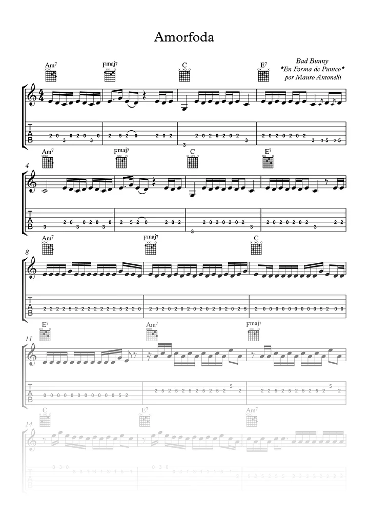 Amorfoda - Partitura + Tab + Acordes + Pistas product image (1)