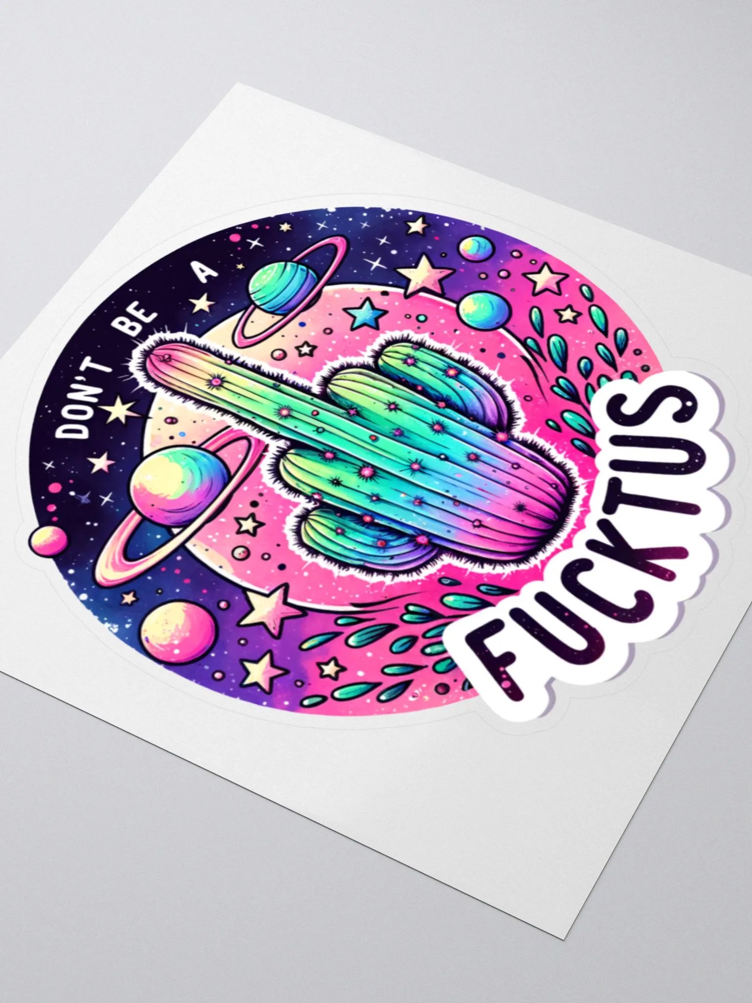 Cosmic Cactus Kiss Cut Sticker product image (3)