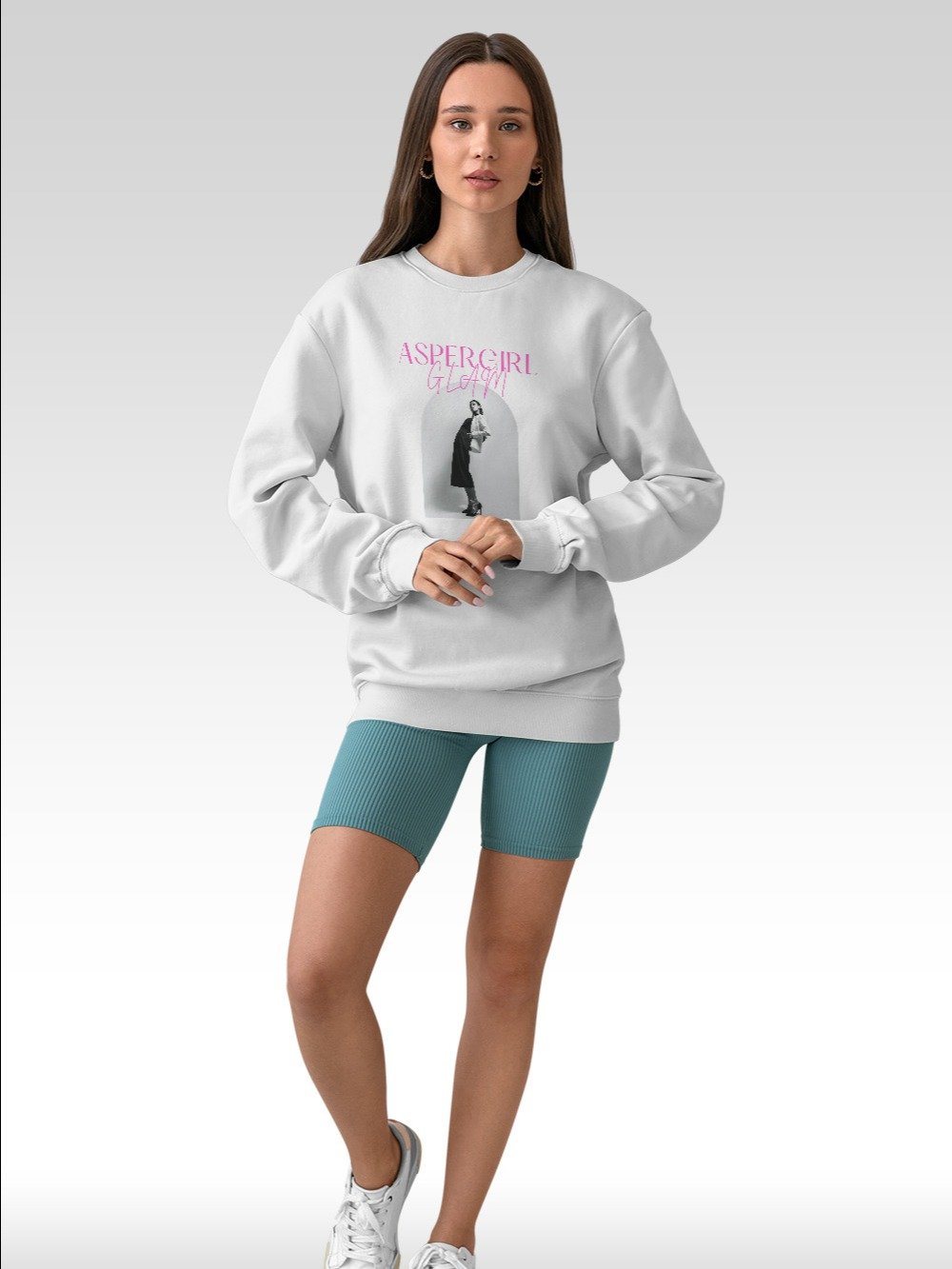 AsperGirl Glam Crewneck White product image (2)