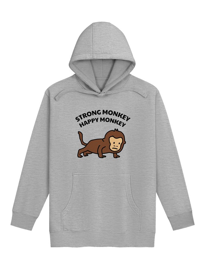 "Strong Monkey, Happy Monkey" Hoodie (Light Color) product image (1)
