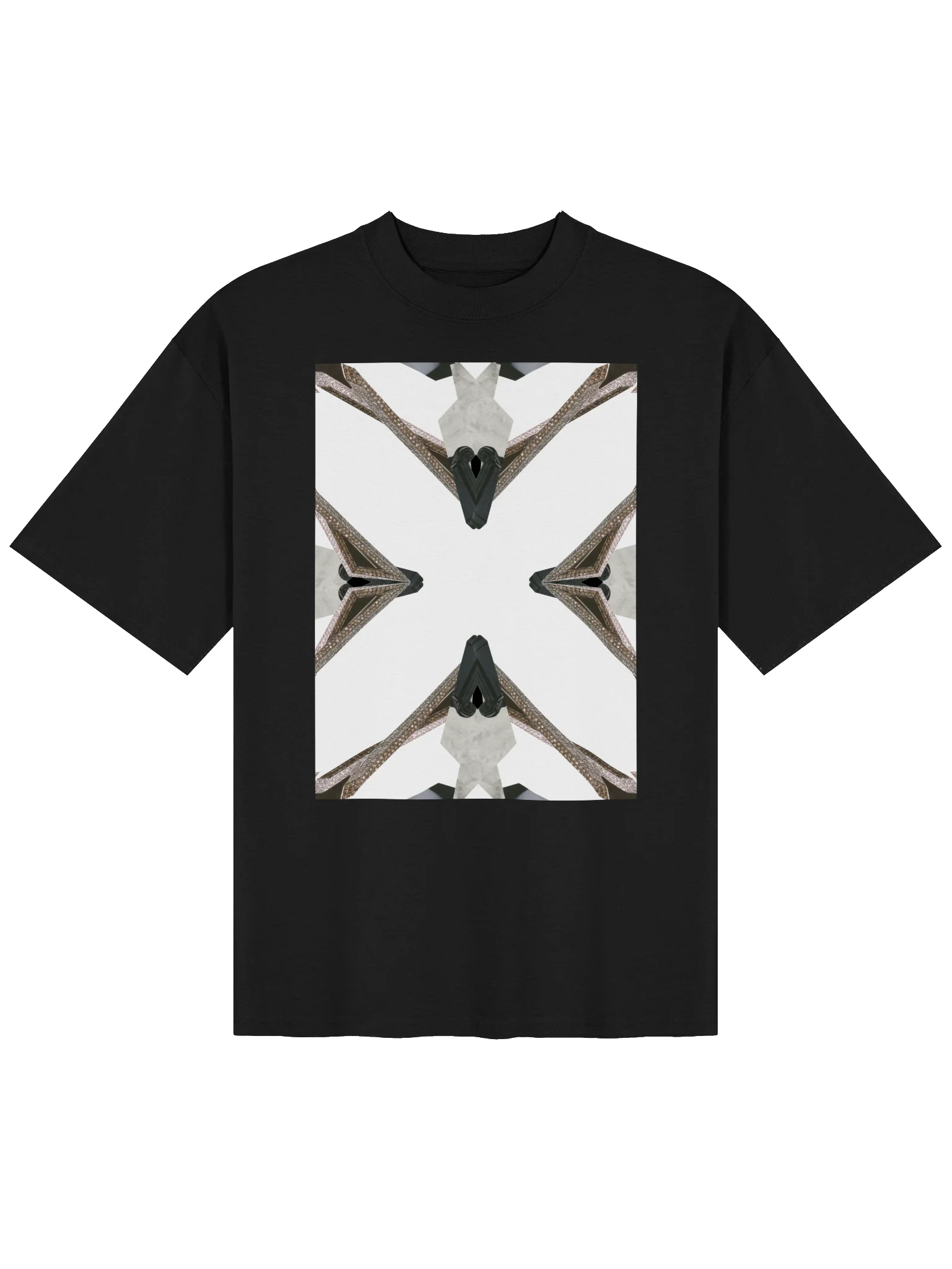 000 INTERSECTION UNISEX OVERSIZED T-SHIRT BK 16 product image (1)