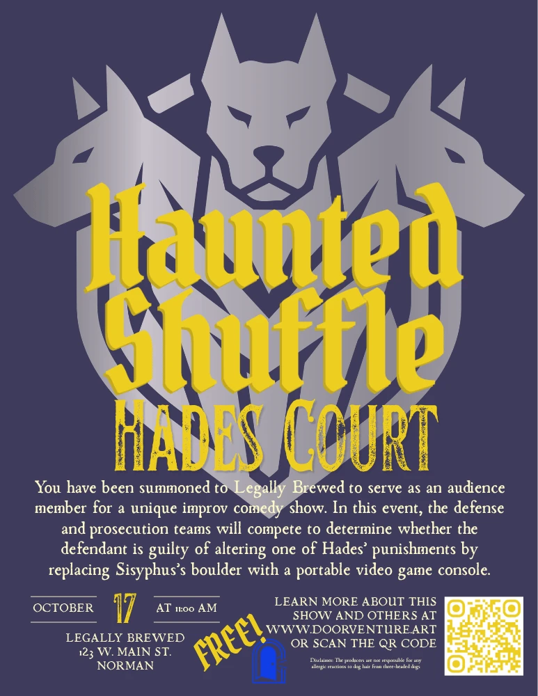 Hades Court poster. Details below.