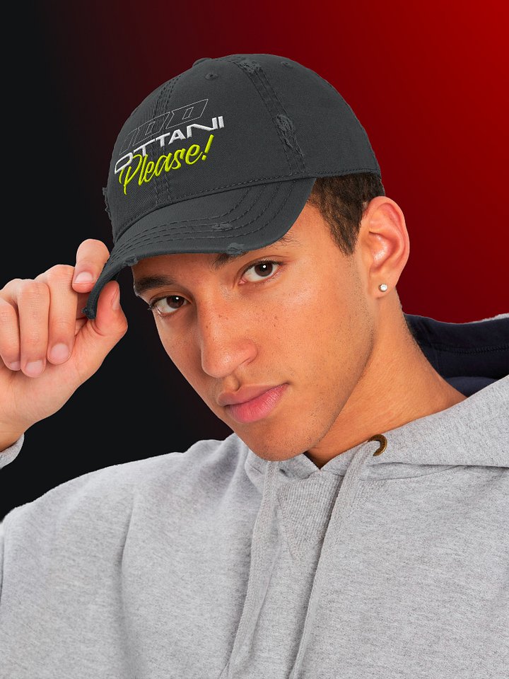 100 Ottani Please!™ Racing Streetwear Distressed Dad Hat | Endurance Survivor Edition product image (2)