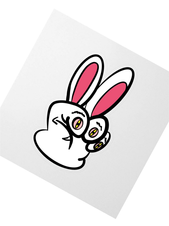 Glove-Bunny (kiss cut) product image (2)