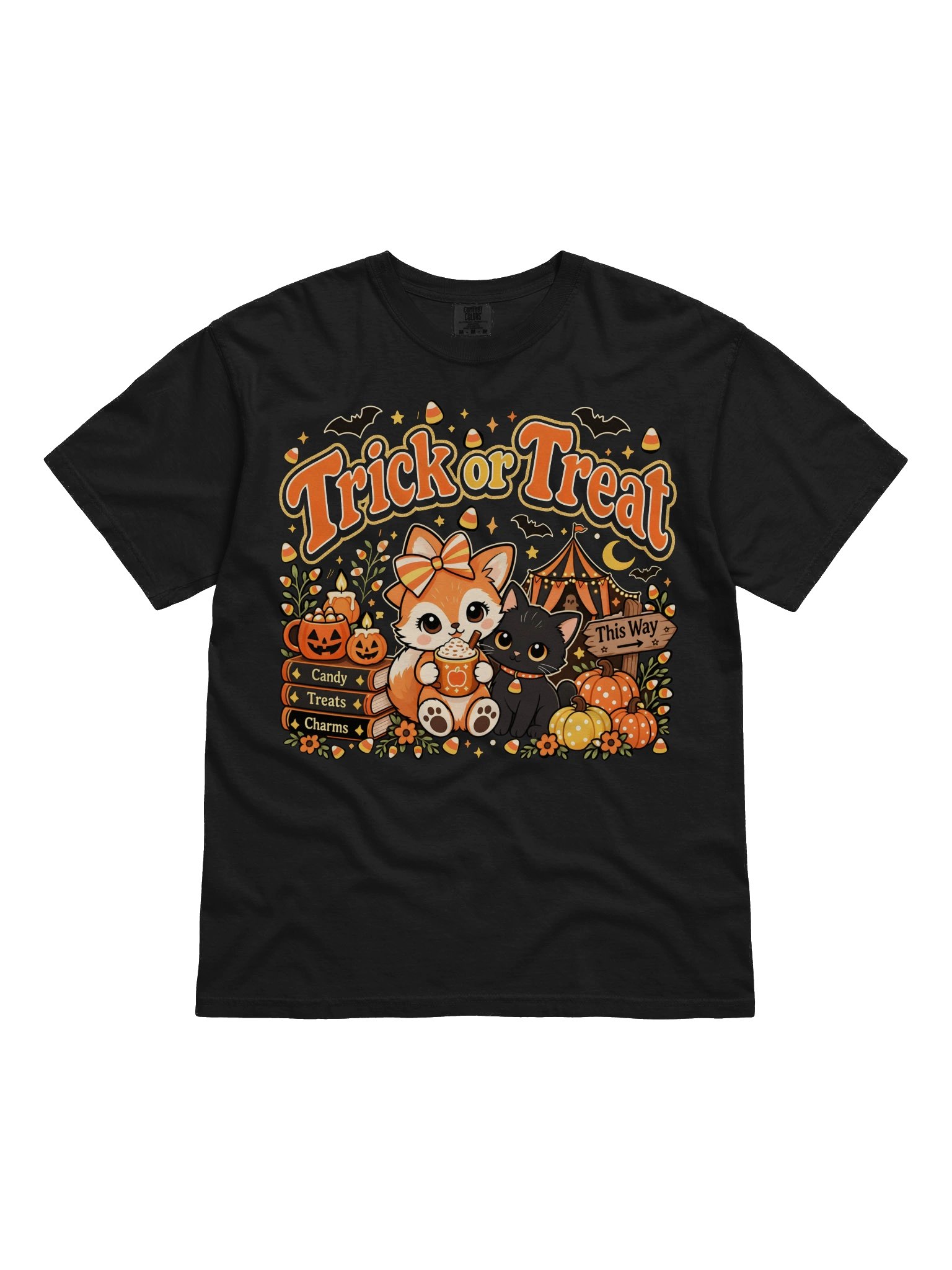 Trick or Treat Halloween Cats Tee product image (1)