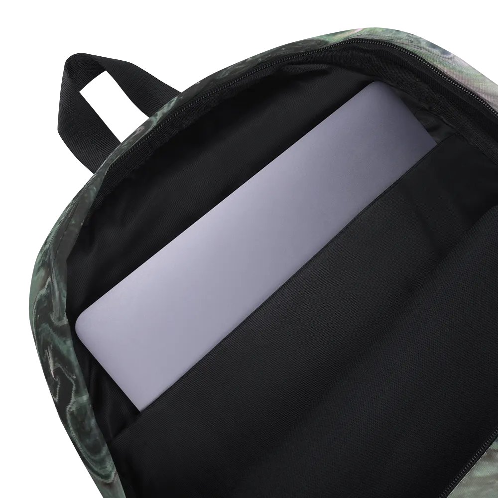 Metallic Green Fluid Acrylic Backpack product image (3)