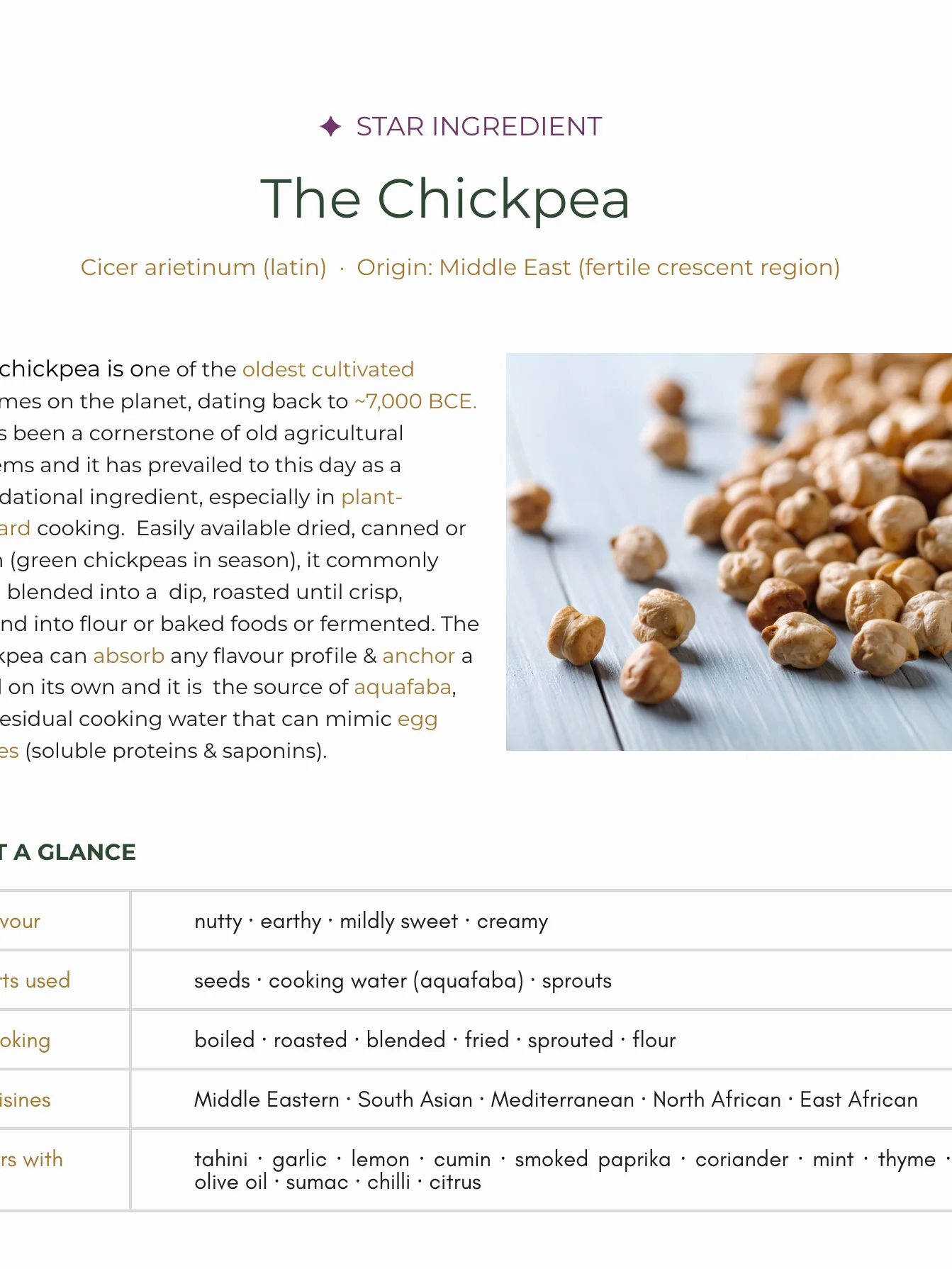 Hero ingredient profile, the chickpea (free digital download) product image (2)