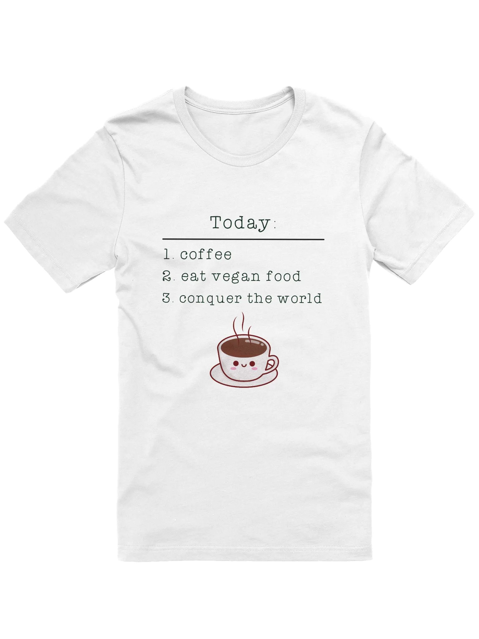 “Vegan Conquers the World” Unisex White T-Shirt product image (2)