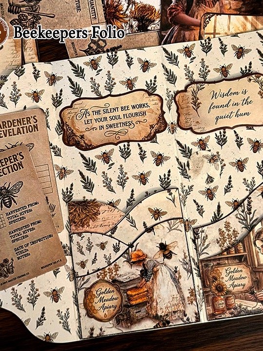 Deluxe Antique Beekeeper’s Folio Printable Kit - Tri-fold Folio product image (2)
