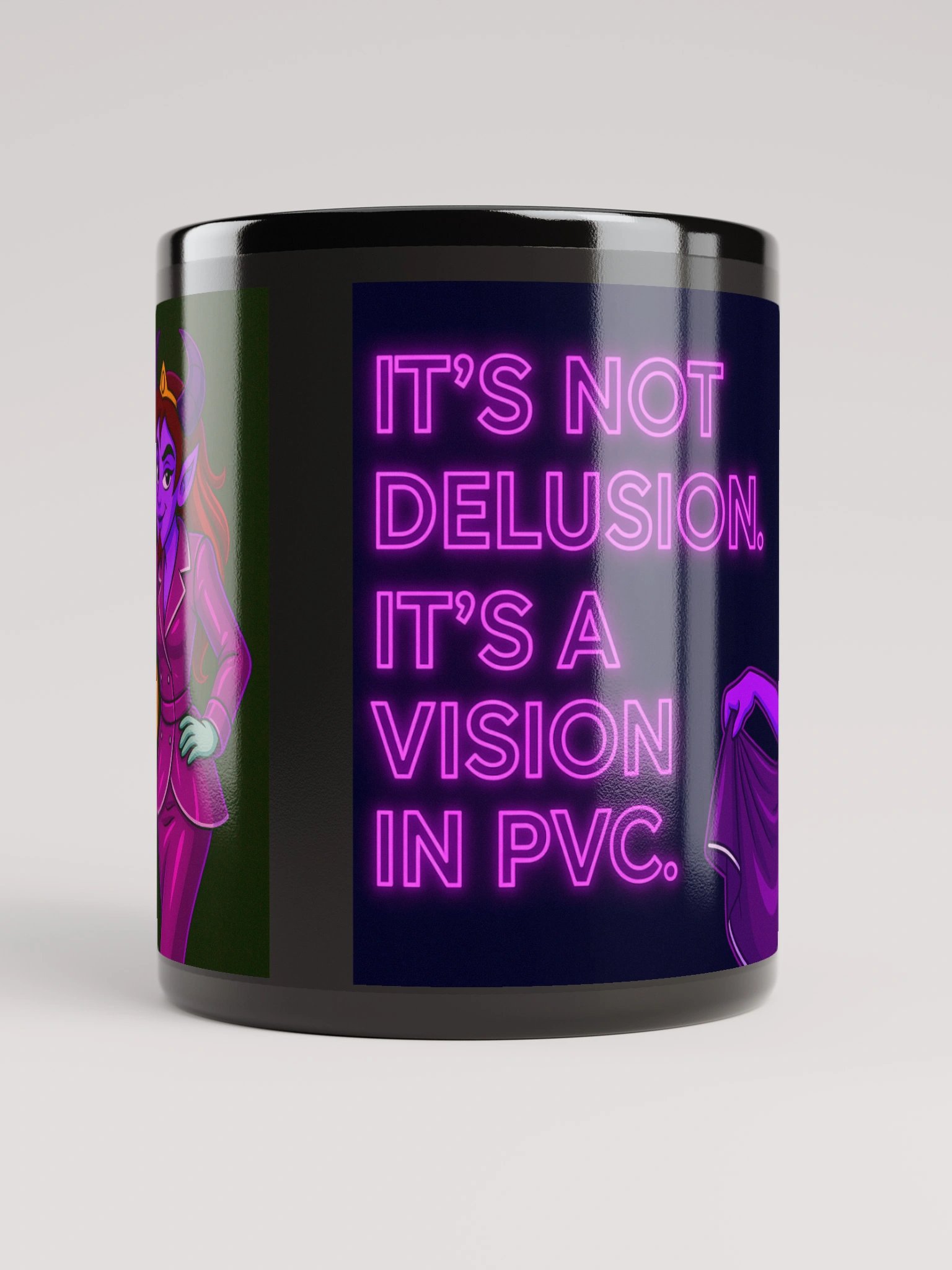 Jaz Delusion Mug – Vision in PVC | Queer Demon Mascot Coffee Cup product image (9)
