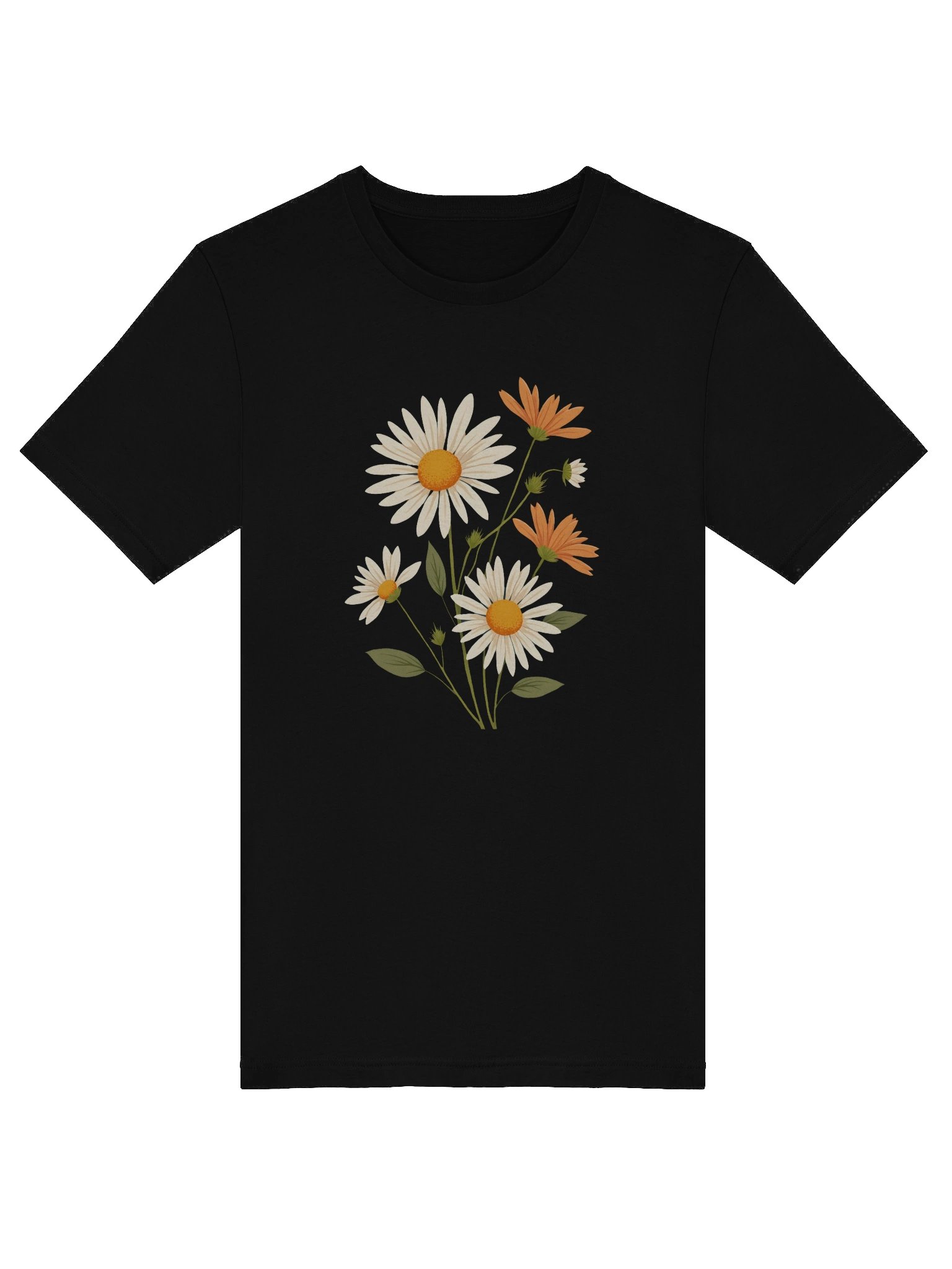 Wildflower Bouquet T-Shirt | Daisy Floral Design Tee | Botanical Nature Lover Shirt | Spring Flower Art product image (5)