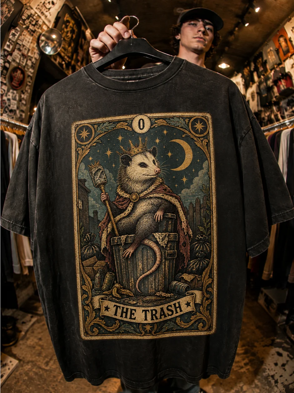 The Trash — Possum King Tarot Card Graphic Tee product image (1)