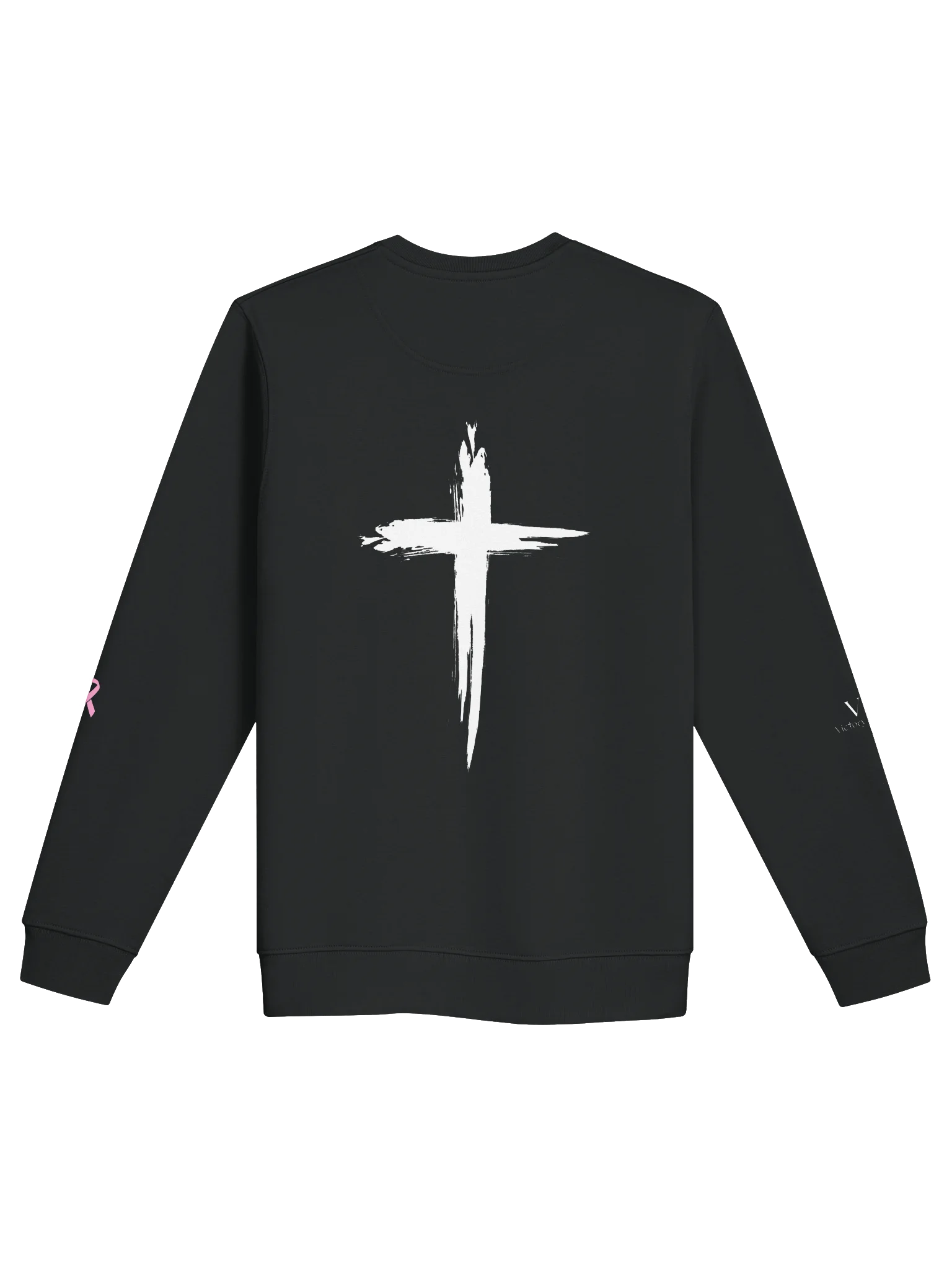 VIP "Pray Like a Warrior, Fight Like a Champion" Breast Cancer Awareness Unisex Crewneck product image (2)