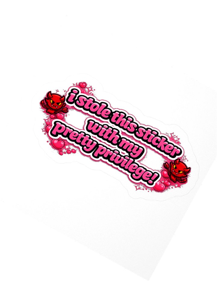 Pretty Privilege 3" x 3" sticker product image (2)