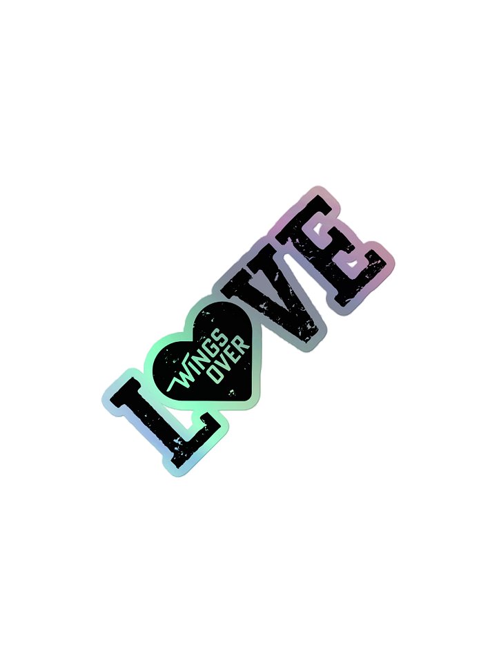 3 x 3 Holographic Sticker - Love Wings Over product image (1)