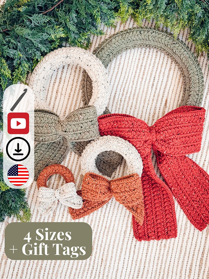 Wheat Stitch™ Wreaths Crochet Pattern product image (1)