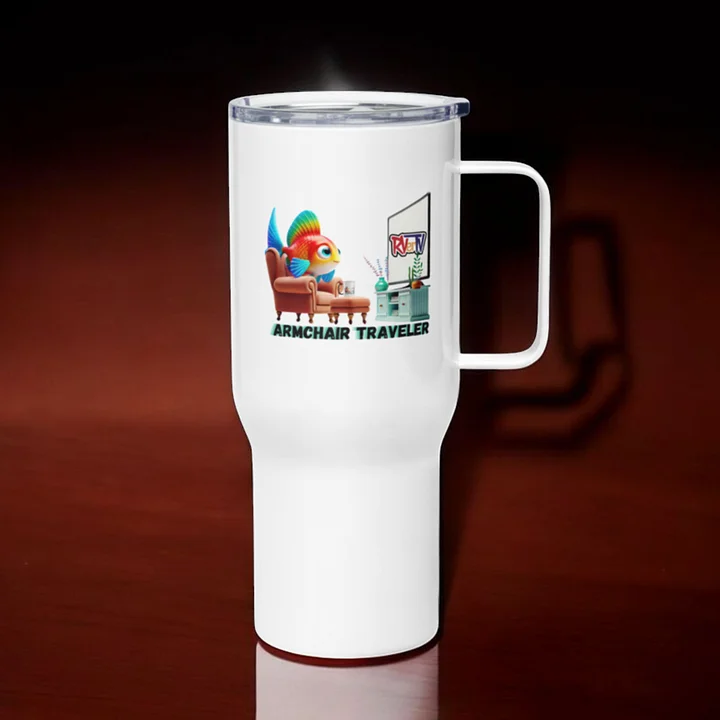 Armchair Traveler Fish - Travel Mug with Handle product image (2)