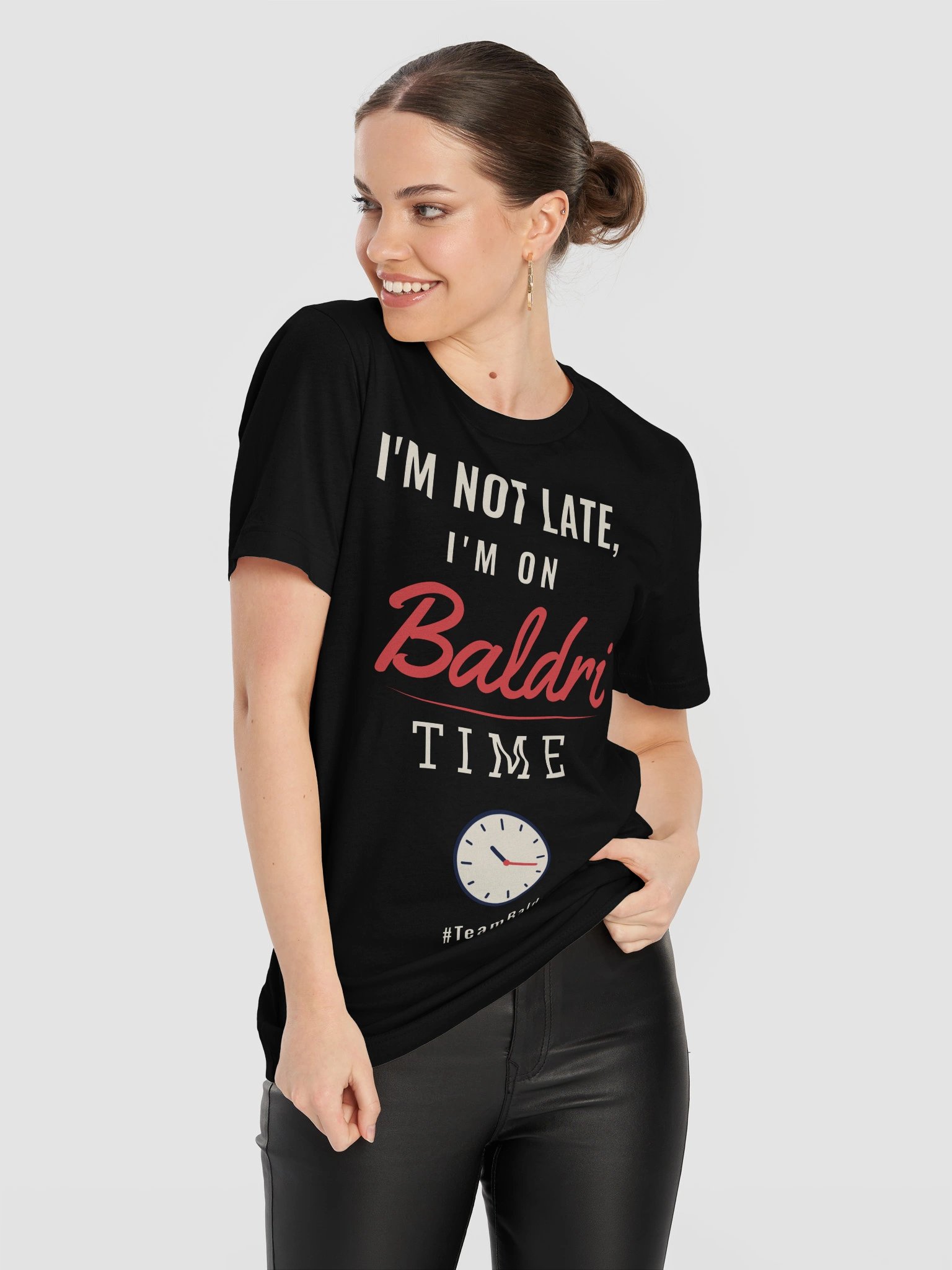 I'm Not Late, I'm On Baldri Time Tee - Black product image (11)