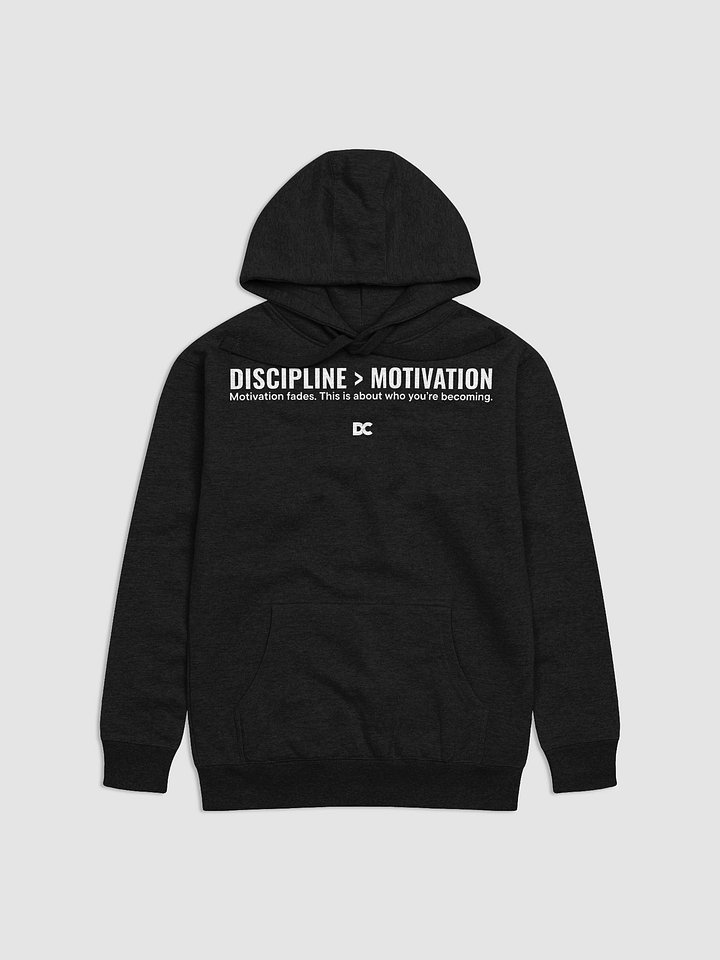 DISCIPLINE > MOTIVATION – BECOMING OVER HYPE | Hoodie product image (2)