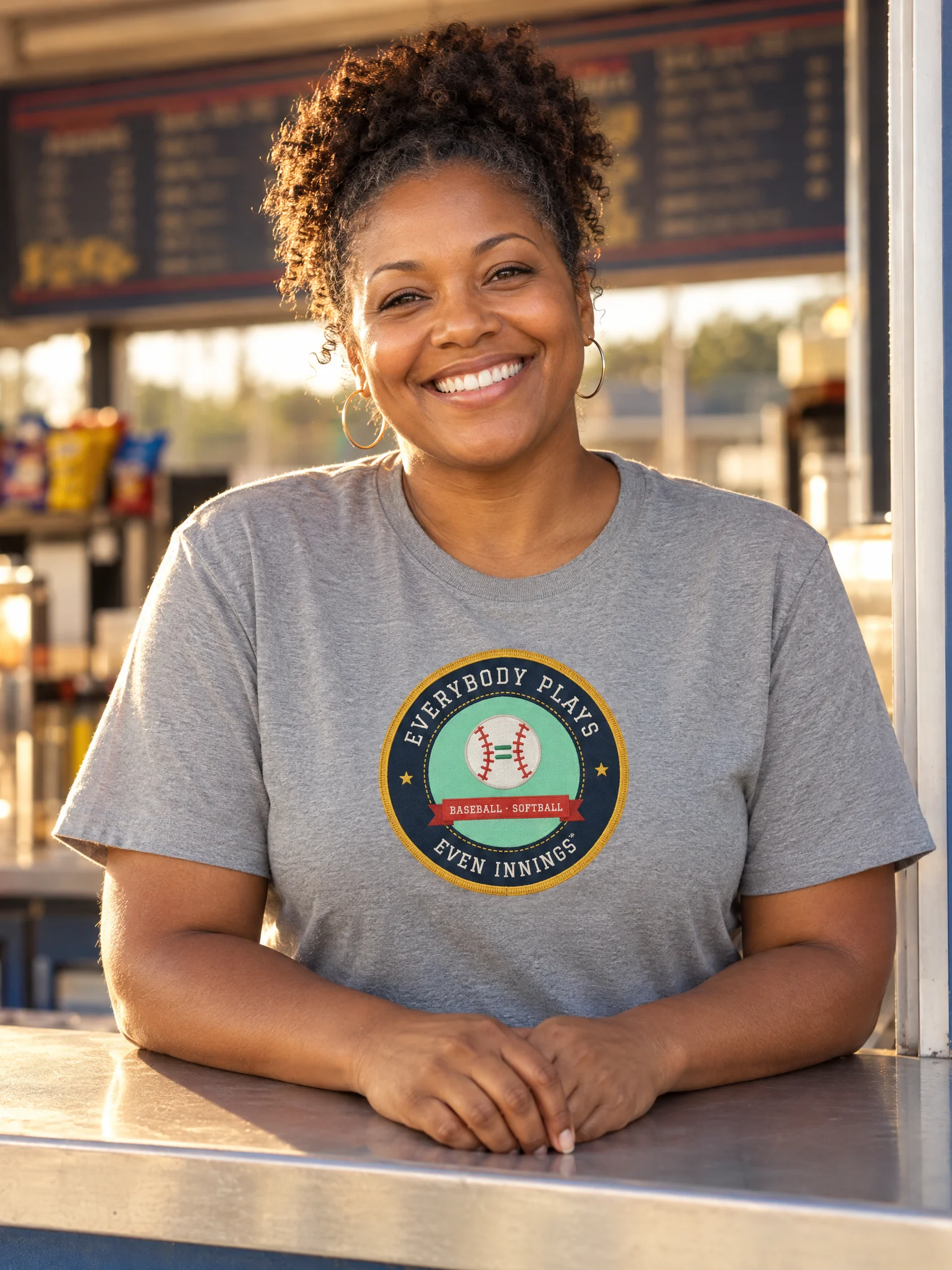 Everybody Plays — Patch Badge Women's Tee product image (1)