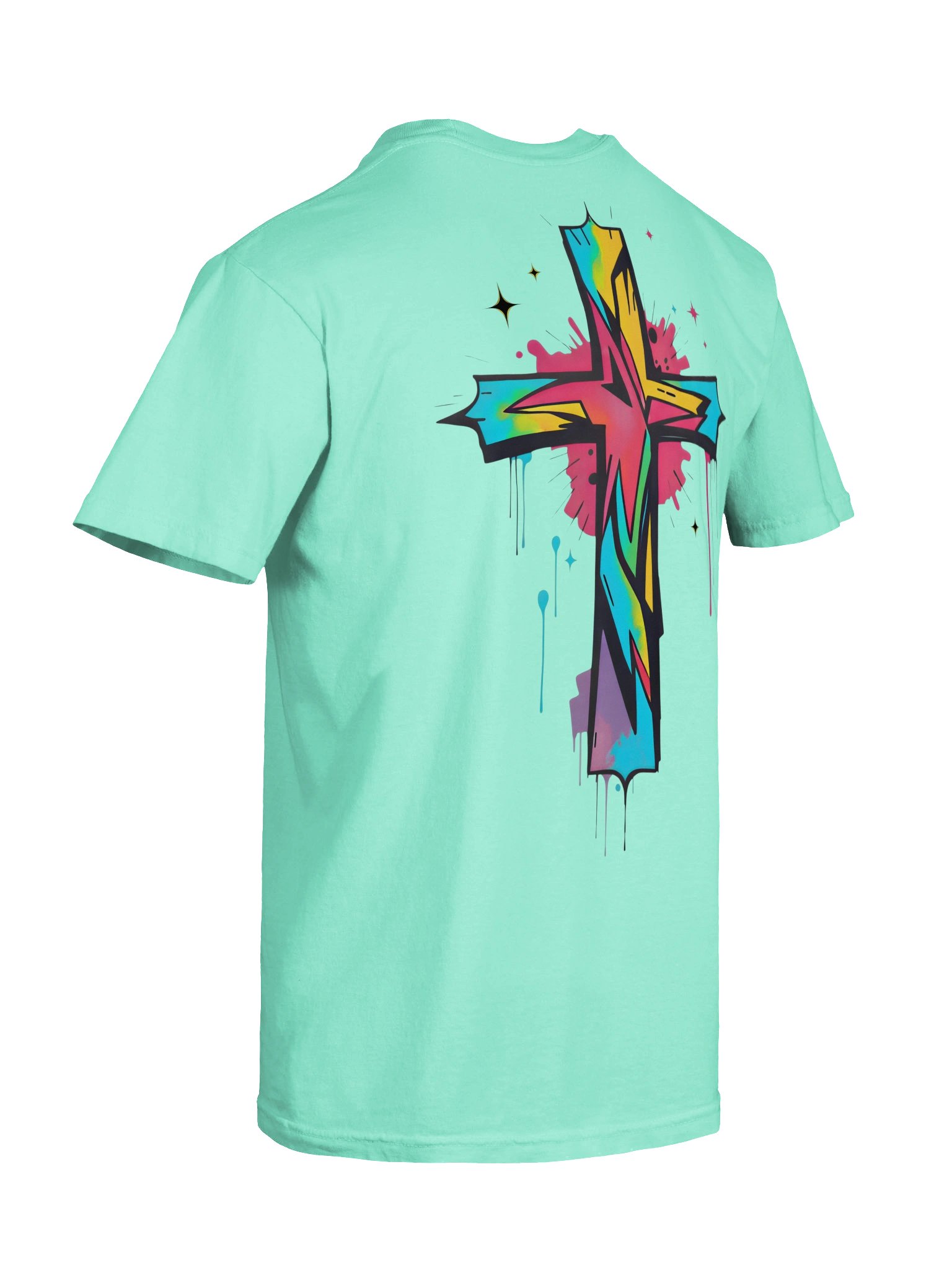 Cool Graffiti Cross Streetwear T-shirt product image (6)