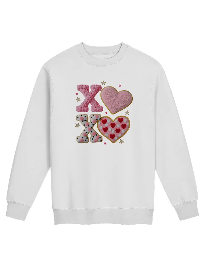 XOXO Hearts Faux Yarn Crewneck Sweatshirt product image (3)