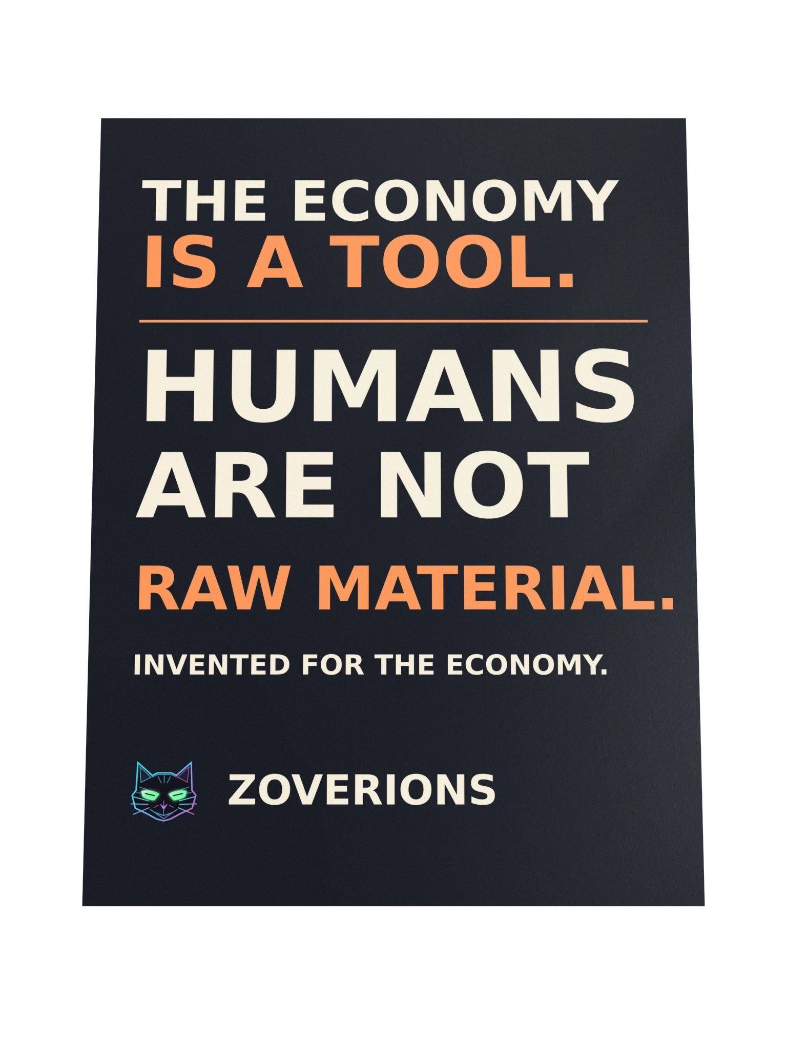 Humans Are Not Raw Material Large Art Print product image (4)